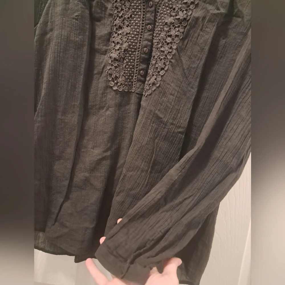 Eddie Bauer Womens Gray Blouse - Picture 5 of 5